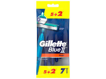 Бритвы одноразовые Gillette Blue II Plus 2 лезвия 5+2шт
