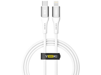 Кабель Yoki Solid, Type-C - Lightning, 30W, 1,2м, Білий