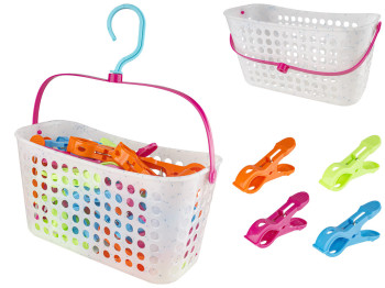 Прищепка бытовая в ведре 36шт 22,5х10х27см