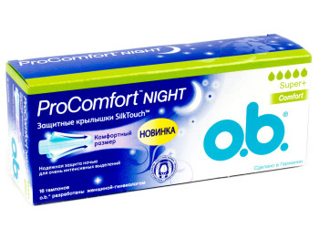 Тампоны O.b. "ProComfort Nigh Super Comfort" 5капель 16шт