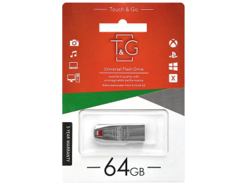 USB флеш-накопичувач T&G 64gb Chrome 115 Колір Сталевий