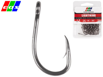 Гачок рибальський одинарний EOS Lightning №1 24х10мм (ціна за упаковку 100шт)