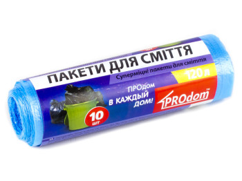 Мусорные пакеты 120л. "Prodom" 10шт 20371
