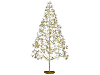 Светодиодное дерево (2100 мини-LED, цвет лампочек - тёплый белый), 180см, цвет - золото
