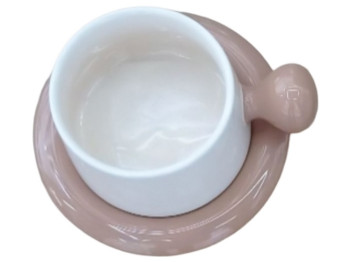 Чашка LED ARADA NUDE с блюдцем, 250мл, 6900069907514