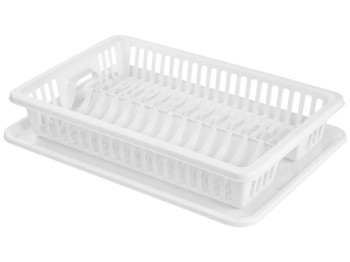 Сушарка для посуду R plastic, білий, 1 ярус, 43x29x8см, 20102