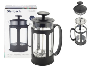 Френч-пресс Ofenbach из нержавеющей стали, пластика и стекла 600мл