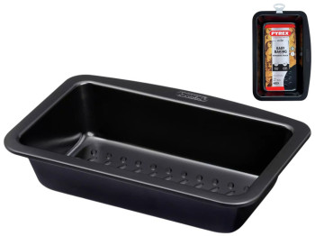 Форма для кекса Pyrex Glide, углеродистая сталь, антипригарное покрытие, 24×13×6см, цвет чёрный