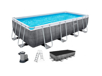 Бассейн каркасный прямоугольный Power Steel. Bestway 56998