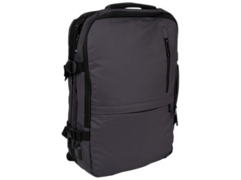 Рюкзак міський, USB-роз'єм, вентиляційна спинка, поліестер, ПУ, 30×14×45см, колір сірий