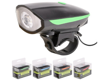 Фонарик с сигналом для велосипеда USB, пластик, 10×6×5,5
