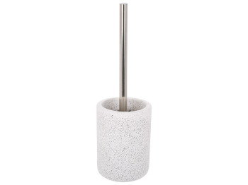 Ершик для унитаза с подставкой, дизайн - белый гранит