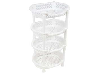 Полиця для підлоги 4 яруси (колір - білий) Efe plastics 30х41х70см