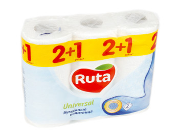 Рушники паперові "Ruta - Universal" двошарові (ціна за упаковку 3 рулону)