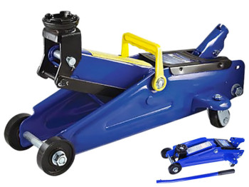 Домкрат гідравлічний підкатний 2т, висота підйому 128-300мм в картонній коробці (TA82008) 7кг