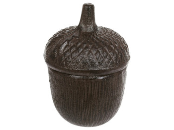 Шкатулка Жолудь, чугун, 9×9×14см, цвет коричневый