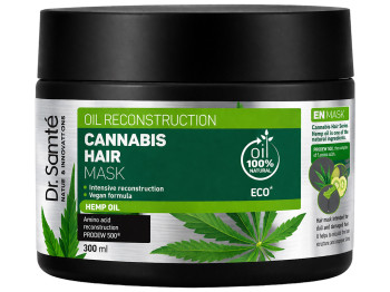 Маска для волос Dr.Sante Cannabis Hair Oil, с конопляным маслом, маслом амлы и соком алоэ, 300мл