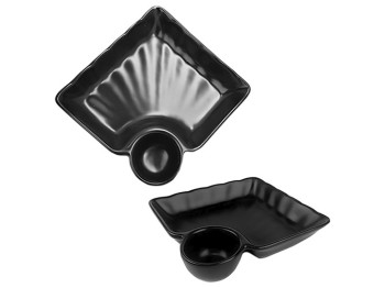 Менажниця порцелянова Black Classic 7,5" 18х17х3, 5см