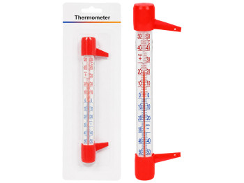 Термометр оконный пластиковый, шкала от -50 до +50 °C, крепление, 19,5 см