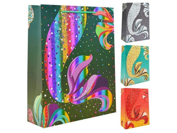 Пакет подарунковий паперовий S Magic feather 18х23х8см