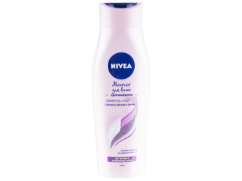 Шампунь-догляд Nivea "Здоровий блиск" молочко для тьмяного і ослабленого волосся 250мл