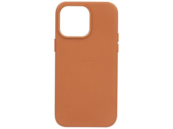 Чехол Leather Case для iPhone 14 Pro Max Цвет Saddle brown