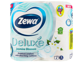 Туалетний папір Zewa Deluxе Жасмін, 3х шаровий (ціна за упаковку 4шт)