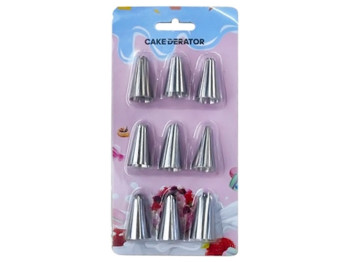 Насадки для кондитерського шприца/мішка, 9x18см (ціна за набір 9 предметів)