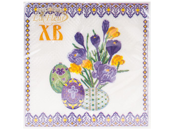 Салфетка La Fleur "Пасхальные крокуксы" 33х33см, 2 слоя, 20шт