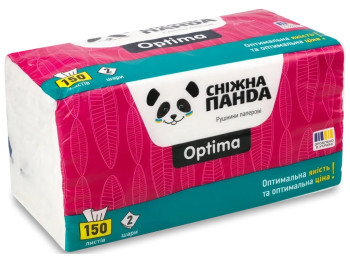 Полотенца бумажные Снежная Панда Optima, 2 слоя, 150 листов