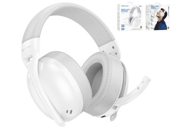 Игровые наушники Borofone BO30 Magic light (Bluetooth, Type-C to 3.5 wired), белый