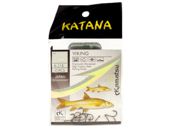 Крючок Sams fish "Komatsu" короткое цевье №1 9,1x5,1x0,5мм (цена за упаковку 10 крючков)