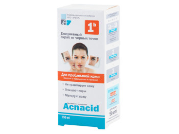 Скраб від чорних точок "Elfa Pharm" Acnacid щоденний 150мл