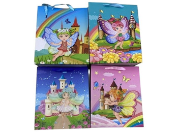 Пакет подарочный бумажный Little fairy 3D L, 30x40x12см