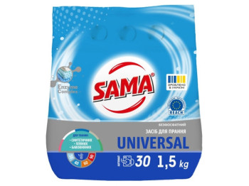Порошок стиральный Sama Универсал Горная Свежесть автомат, 1,5кг