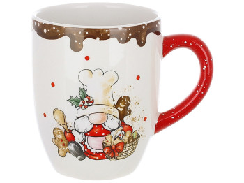 Кружка керамическая Гном-повариха с пряниками, 400мл