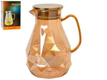 Графин стеклянный с крышкой, 1,8л