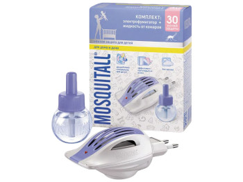 Электрофумигатор Mosquitall Нежная защита для детей +жидкость от комаров 30мл (30 ночей) 90810