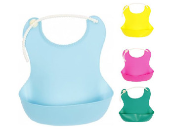 Слюнявчик детский с карманом 24х20см