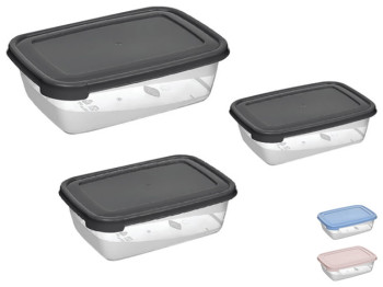 Набор пластиковых контейнеров Bager Cook&Keep MIX, прямоугольный, 1,2л (цена за 3шт) 8650534833234