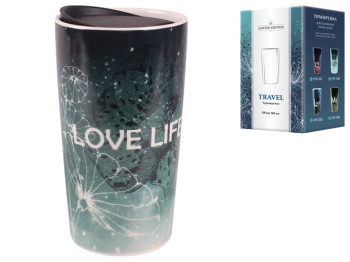 Чашка Limited Edition Travel Love Life, з кришкою, 360мл, 6900066877636