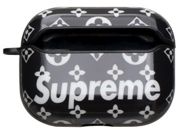 Футляр для наушников Airpods Pro Glossy Brand, 04, Supreme black