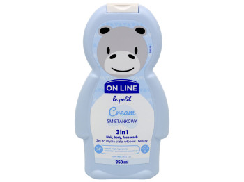 Дитячий гель для миття волосся, тіла та обличчя On Line Le Petit Cream 3 в 1, 350 мл