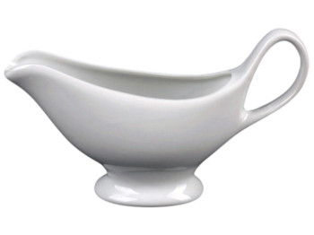 Соусник з ручкою, порцеляна, 100мл, колір білий