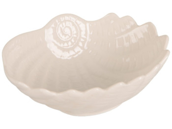 Блюдо Led Shell Shell, овальное, фарфор, 13×10×4см, цвет белый
