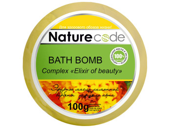 Бомба для ванн Nature Code Elixir Of Beauty желтая 100г