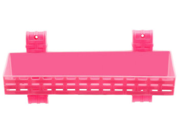 Полиця R plastic Ротанг, пряма, 1 ярус, рожева, 13105