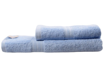 Набор полотенец Soho Abba Blue, хлопок, 50×90см, 70×140см, цвет голубой (цена за набор 2шт)