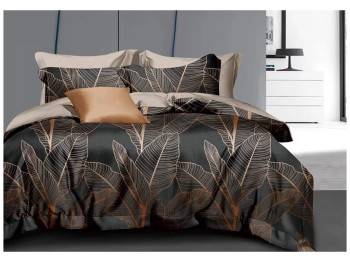 Комплект постельного белья Soho Евро Lounge, 200x230см, Glam Brown, 6900069942034