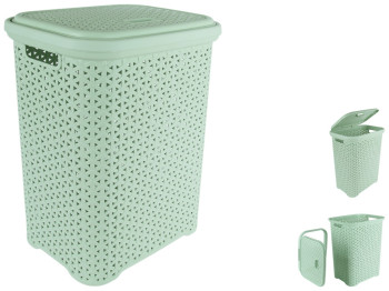 Корзина для белья с крышкой Diomedea, 35л, светло - фисташковый